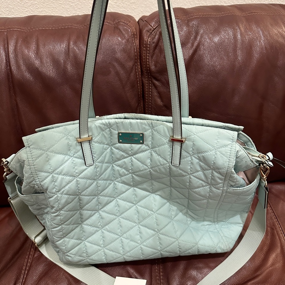 Kate Spade Quilted Mint Baby Bag